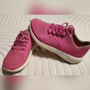 Pink Crocs Tennis Shoes